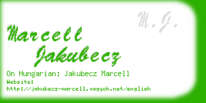 marcell jakubecz business card